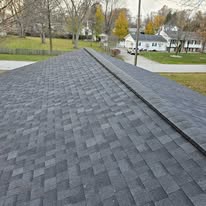 New architectural shingles installed on a residential roof in Northeast Ohio